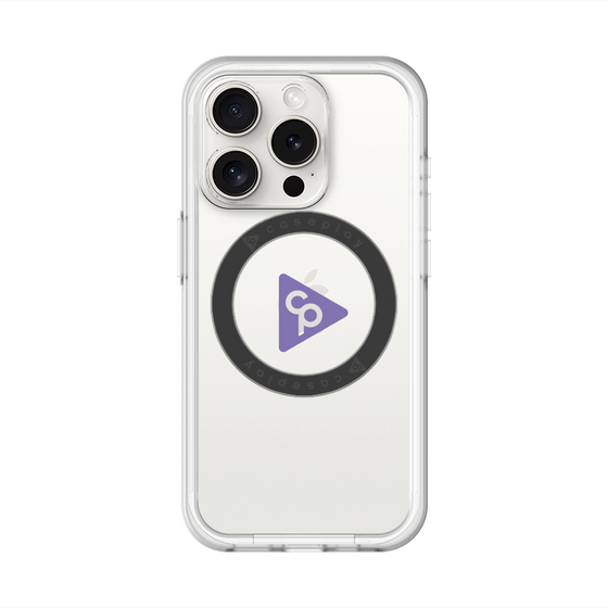 スリムプロテクションプレミアムケース with MagSafe［ オリジナル - caseplayロゴ - パープル/C ］