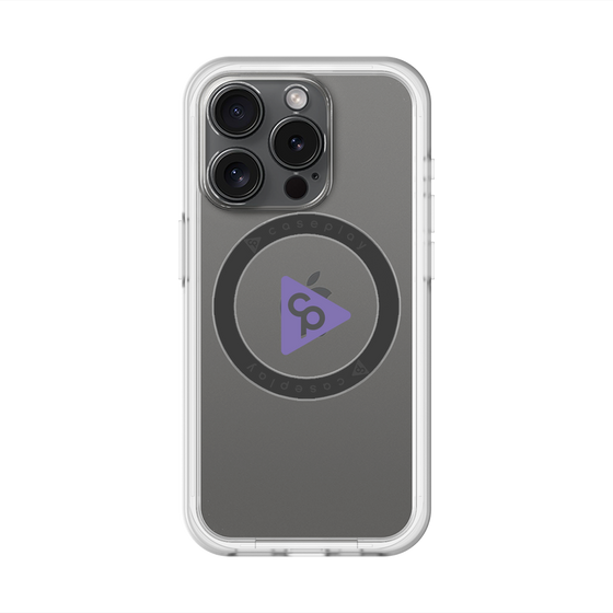 スリムプロテクションプレミアムケース with MagSafe［ オリジナル - caseplayロゴ - パープル/C ］