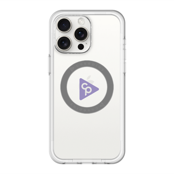 スリムプロテクションプレミアムケース with MagSafe［ オリジナル - caseplayロゴ - パープル/C ］