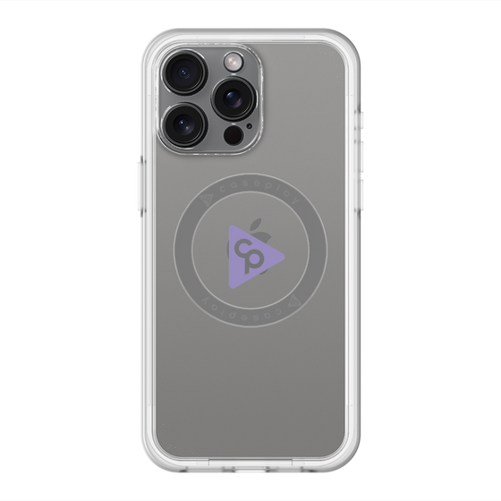 スリムプロテクションプレミアムケース with MagSafe［ オリジナル - caseplayロゴ - パープル/C ］