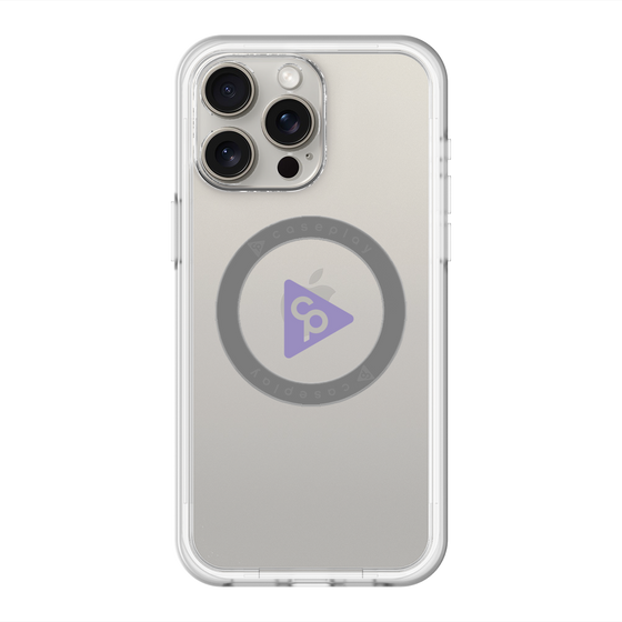 スリムプロテクションプレミアムケース with MagSafe［ オリジナル - caseplayロゴ - パープル/C ］