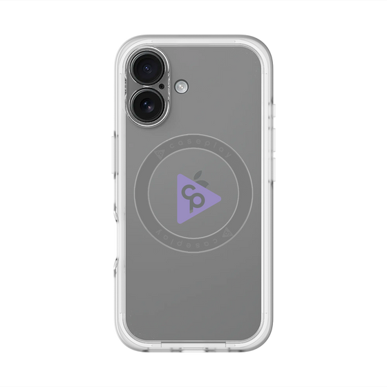 スリムプロテクションプレミアムケース with MagSafe［ オリジナル - caseplayロゴ - パープル/C ］