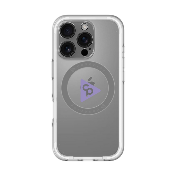 スリムプロテクションプレミアムケース with MagSafe［ オリジナル - caseplayロゴ - パープル/C ］