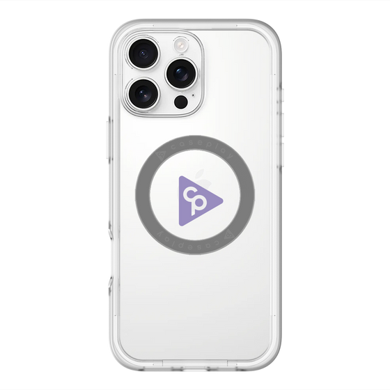 スリムプロテクションプレミアムケース with MagSafe［ オリジナル - caseplayロゴ - パープル/C ］