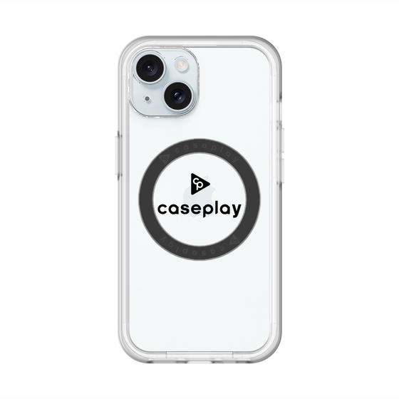 スリムプロテクションプレミアムケース with MagSafe［ オリジナル - caseplayロゴ - ブラック/D ］
