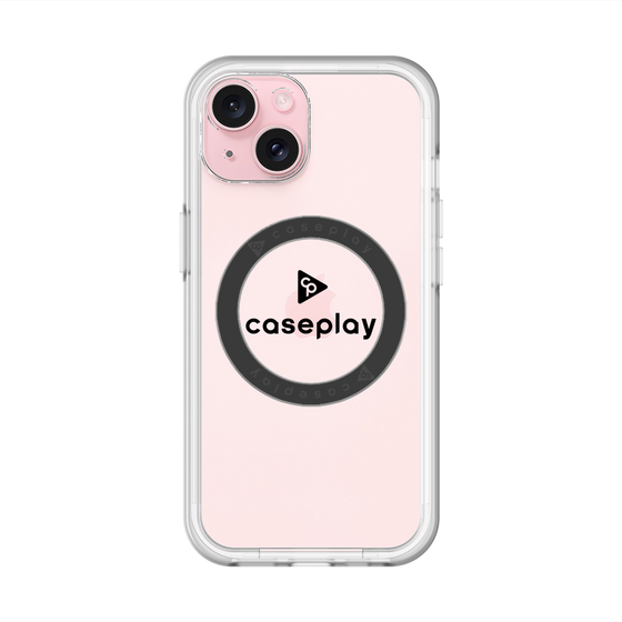 スリムプロテクションプレミアムケース with MagSafe［ オリジナル - caseplayロゴ - ブラック/D ］