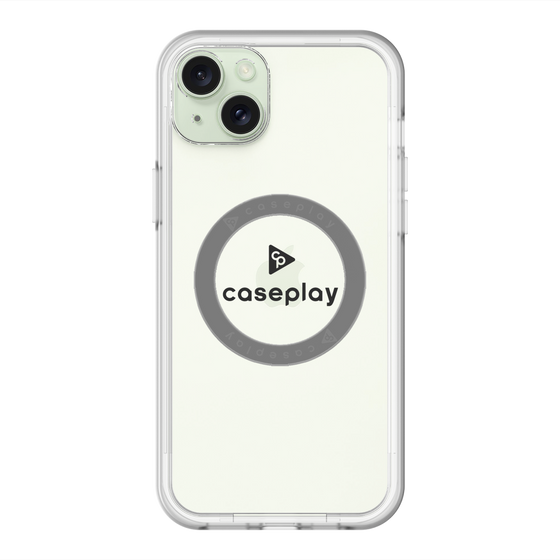 スリムプロテクションプレミアムケース with MagSafe［ オリジナル - caseplayロゴ - ブラック/D ］