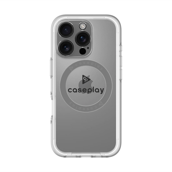 スリムプロテクションプレミアムケース with MagSafe［ オリジナル - caseplayロゴ - ブラック/D ］