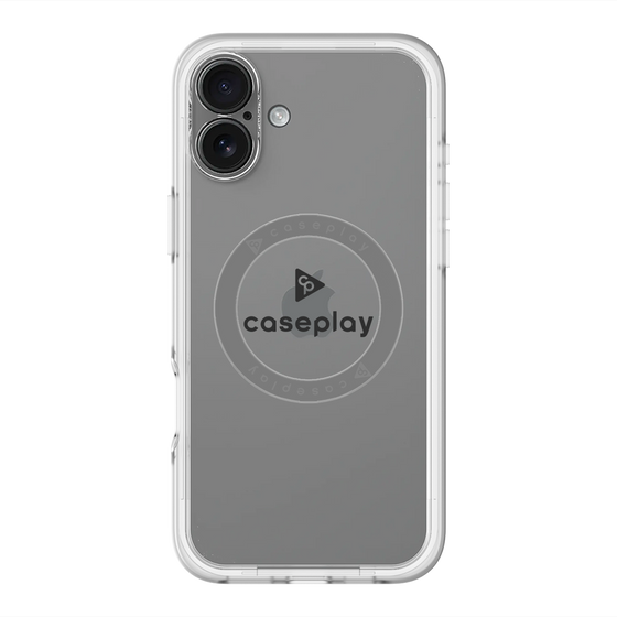 スリムプロテクションプレミアムケース with MagSafe［ オリジナル - caseplayロゴ - ブラック/D ］
