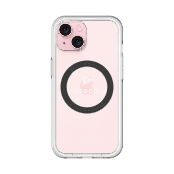 スリムプロテクションプレミアムケース with MagSafe［ オリジナル - caseplayロゴ - ホワイト/D ］