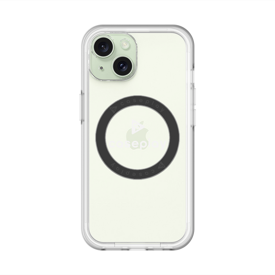 スリムプロテクションプレミアムケース with MagSafe［ オリジナル - caseplayロゴ - ホワイト/D ］