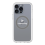 スリムプロテクションプレミアムケース with MagSafe［ オリジナル - caseplayロゴ - ホワイト/D ］