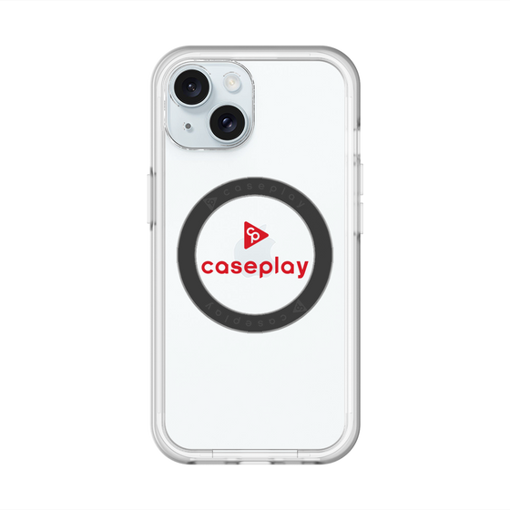 スリムプロテクションプレミアムケース with MagSafe［ オリジナル - caseplayロゴ - レッド/D ］