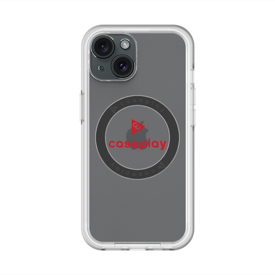 スリムプロテクションプレミアムケース with MagSafe［ オリジナル - caseplayロゴ - レッド/D ］