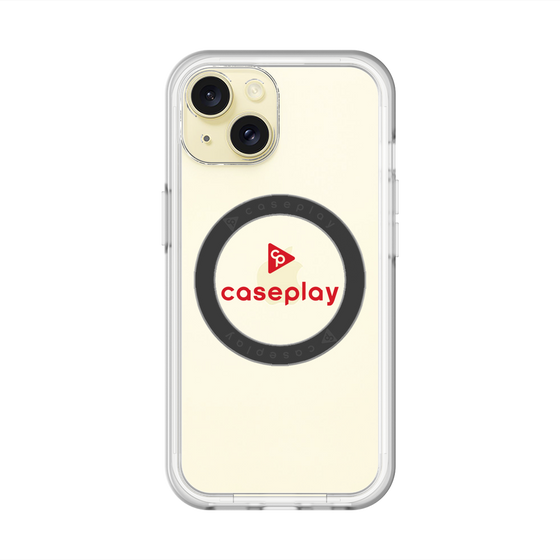 スリムプロテクションプレミアムケース with MagSafe［ オリジナル - caseplayロゴ - レッド/D ］