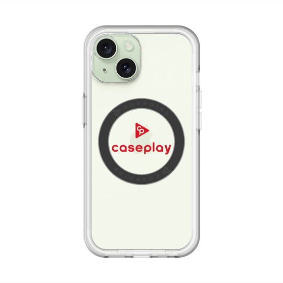 スリムプロテクションプレミアムケース with MagSafe［ オリジナル - caseplayロゴ - レッド/D ］