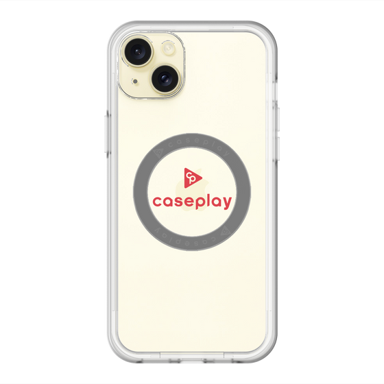 スリムプロテクションプレミアムケース with MagSafe［ オリジナル - caseplayロゴ - レッド/D ］