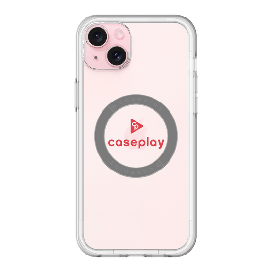 スリムプロテクションプレミアムケース with MagSafe［ オリジナル - caseplayロゴ - レッド/D ］