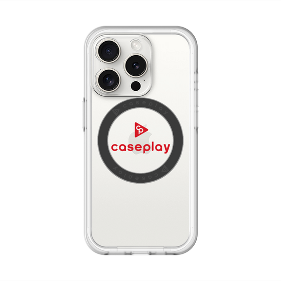 スリムプロテクションプレミアムケース with MagSafe［ オリジナル - caseplayロゴ - レッド/D ］