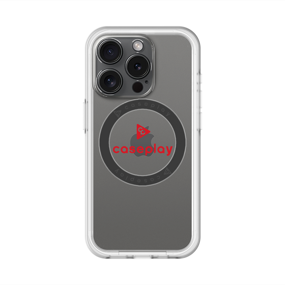 スリムプロテクションプレミアムケース with MagSafe［ オリジナル - caseplayロゴ - レッド/D ］