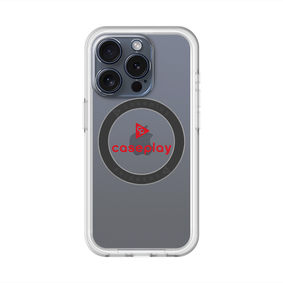 スリムプロテクションプレミアムケース with MagSafe［ オリジナル - caseplayロゴ - レッド/D ］