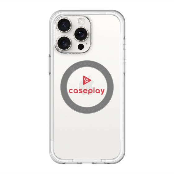 スリムプロテクションプレミアムケース with MagSafe［ オリジナル - caseplayロゴ - レッド/D ］