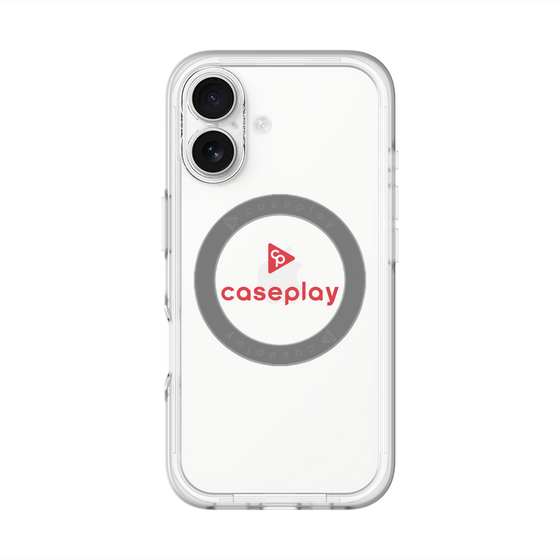スリムプロテクションプレミアムケース with MagSafe［ オリジナル - caseplayロゴ - レッド/D ］