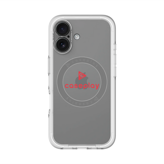 スリムプロテクションプレミアムケース with MagSafe［ オリジナル - caseplayロゴ - レッド/D ］