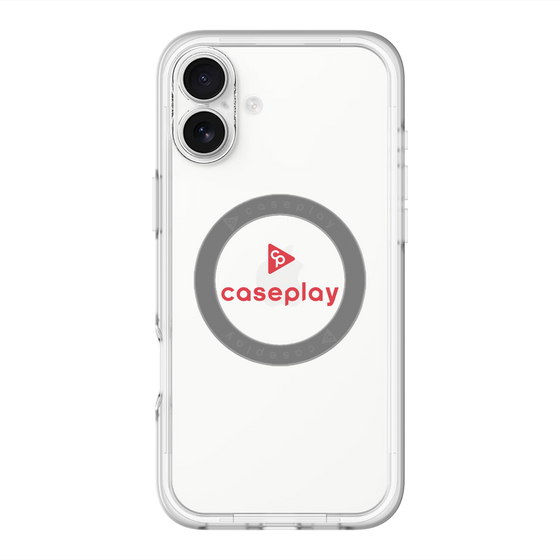 スリムプロテクションプレミアムケース with MagSafe［ オリジナル - caseplayロゴ - レッド/D ］