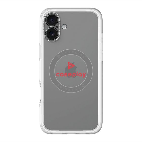 スリムプロテクションプレミアムケース with MagSafe［ オリジナル - caseplayロゴ - レッド/D ］
