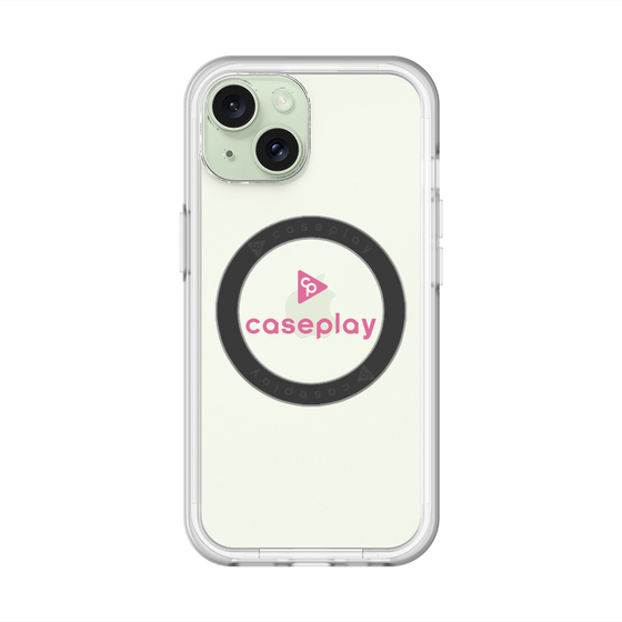 スリムプロテクションプレミアムケース with MagSafe［ オリジナル - caseplayロゴ - ピンク/D ］