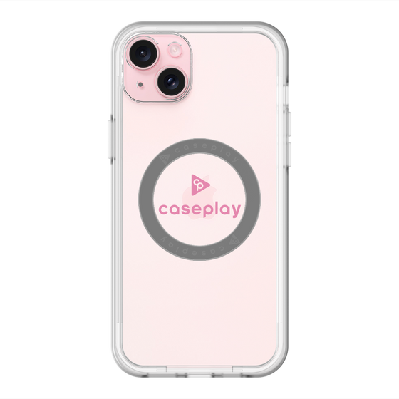 スリムプロテクションプレミアムケース with MagSafe［ オリジナル - caseplayロゴ - ピンク/D ］