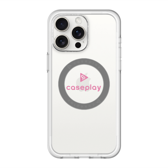 スリムプロテクションプレミアムケース with MagSafe［ オリジナル - caseplayロゴ - ピンク/D ］