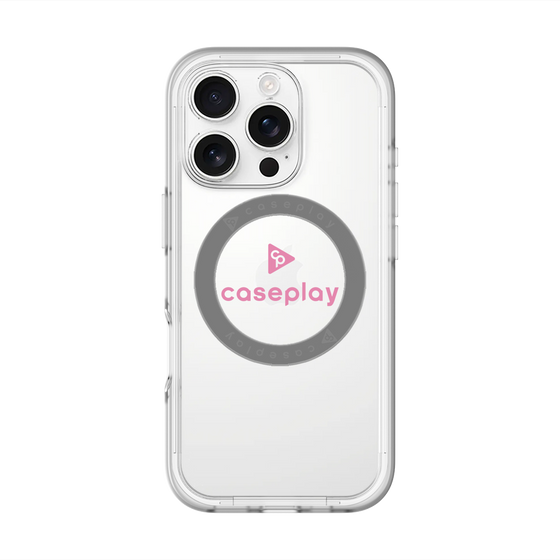 スリムプロテクションプレミアムケース with MagSafe［ オリジナル - caseplayロゴ - ピンク/D ］