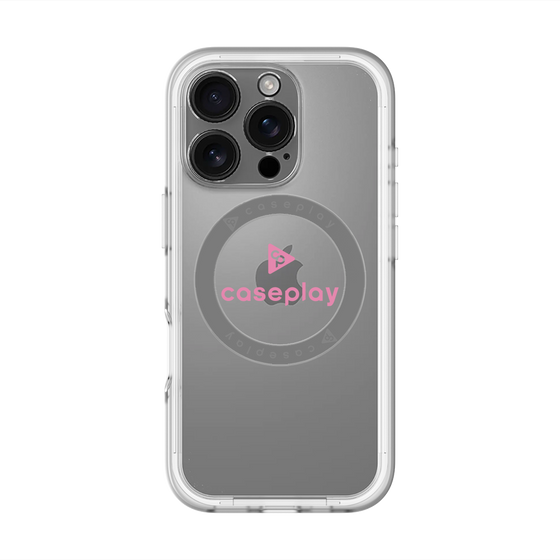 スリムプロテクションプレミアムケース with MagSafe［ オリジナル - caseplayロゴ - ピンク/D ］