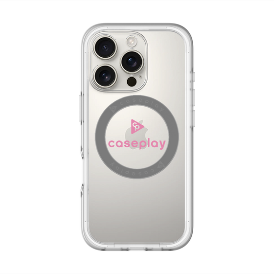 スリムプロテクションプレミアムケース with MagSafe［ オリジナル - caseplayロゴ - ピンク/D ］