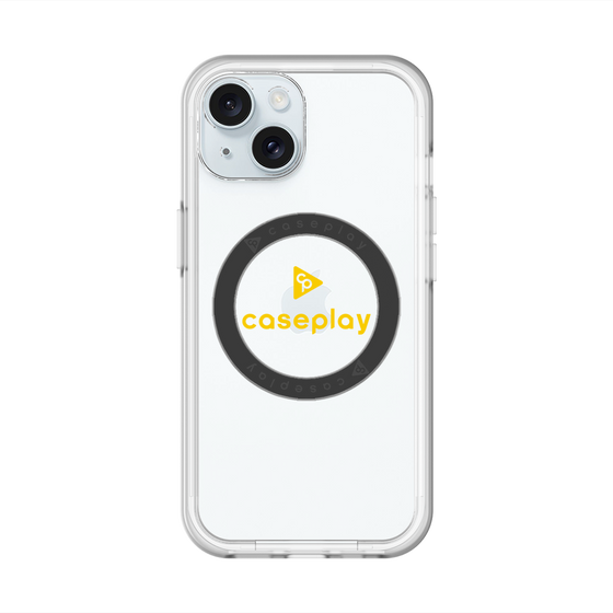 スリムプロテクションプレミアムケース with MagSafe［ オリジナル - caseplayロゴ - イエロー/D ］