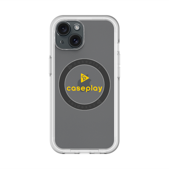 スリムプロテクションプレミアムケース with MagSafe［ オリジナル - caseplayロゴ - イエロー/D ］