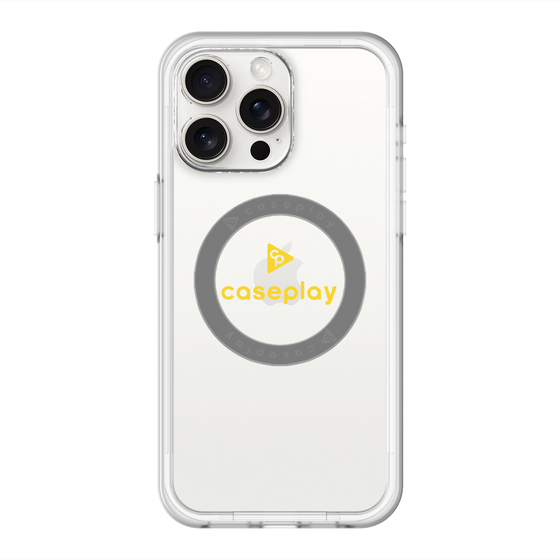 スリムプロテクションプレミアムケース with MagSafe［ オリジナル - caseplayロゴ - イエロー/D ］