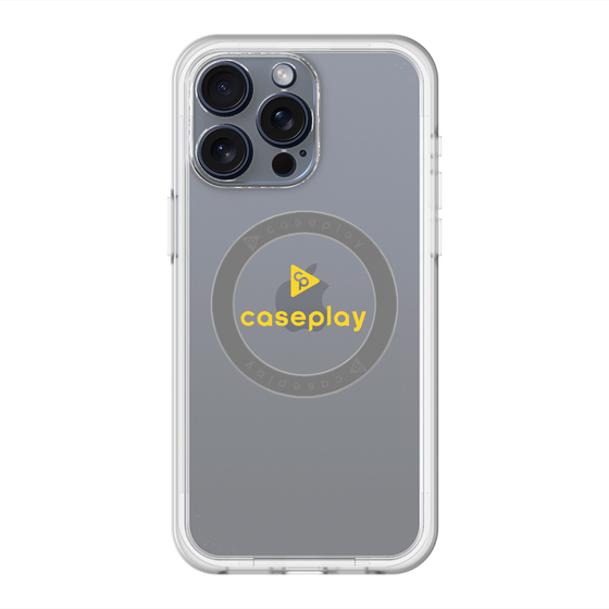 スリムプロテクションプレミアムケース with MagSafe［ オリジナル - caseplayロゴ - イエロー/D ］