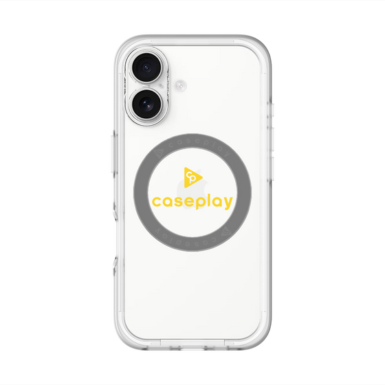 スリムプロテクションプレミアムケース with MagSafe［ オリジナル - caseplayロゴ - イエロー/D ］