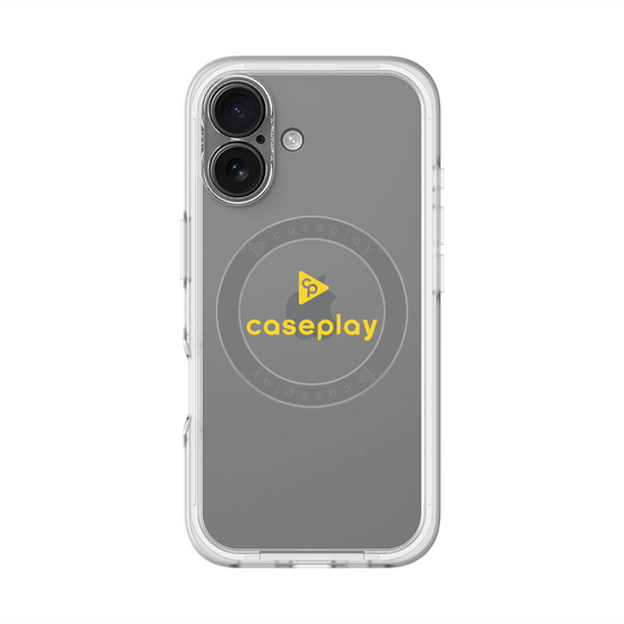 スリムプロテクションプレミアムケース with MagSafe［ オリジナル - caseplayロゴ - イエロー/D ］