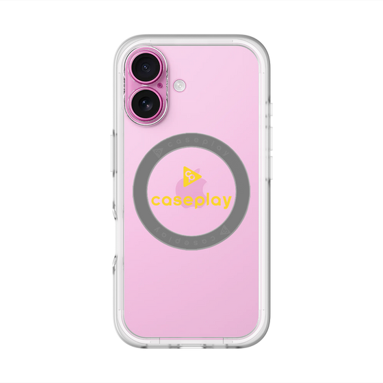 スリムプロテクションプレミアムケース with MagSafe［ オリジナル - caseplayロゴ - イエロー/D ］