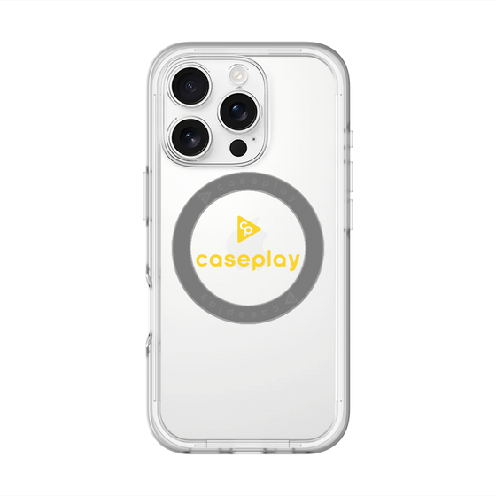スリムプロテクションプレミアムケース with MagSafe［ オリジナル - caseplayロゴ - イエロー/D ］