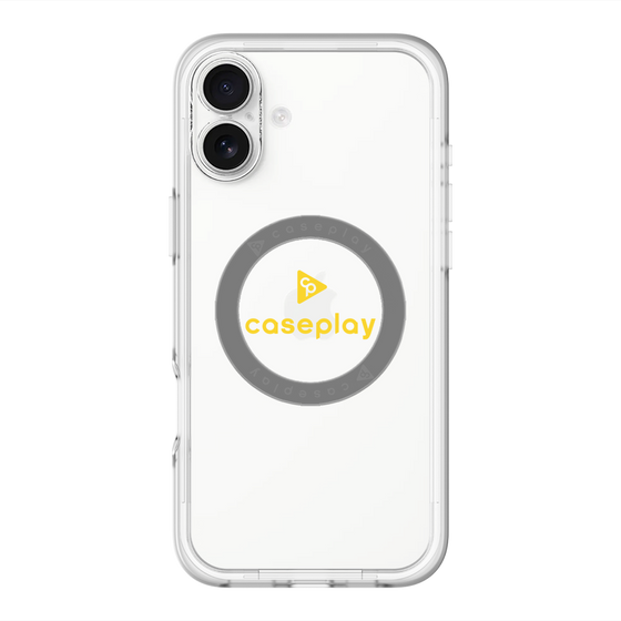 スリムプロテクションプレミアムケース with MagSafe［ オリジナル - caseplayロゴ - イエロー/D ］