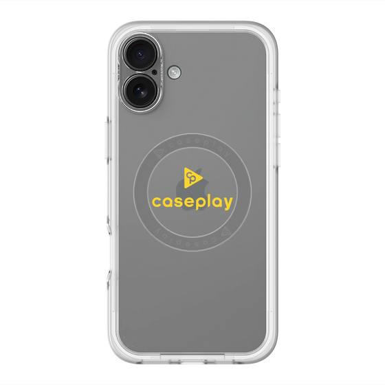 スリムプロテクションプレミアムケース with MagSafe［ オリジナル - caseplayロゴ - イエロー/D ］