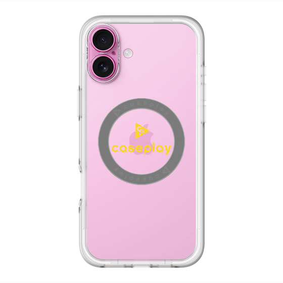 スリムプロテクションプレミアムケース with MagSafe［ オリジナル - caseplayロゴ - イエロー/D ］