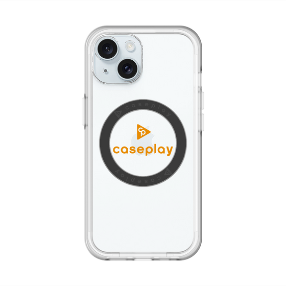 スリムプロテクションプレミアムケース with MagSafe［ オリジナル - caseplayロゴ - オレンジ/D ］