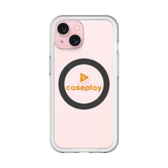 スリムプロテクションプレミアムケース with MagSafe［ オリジナル - caseplayロゴ - オレンジ/D ］