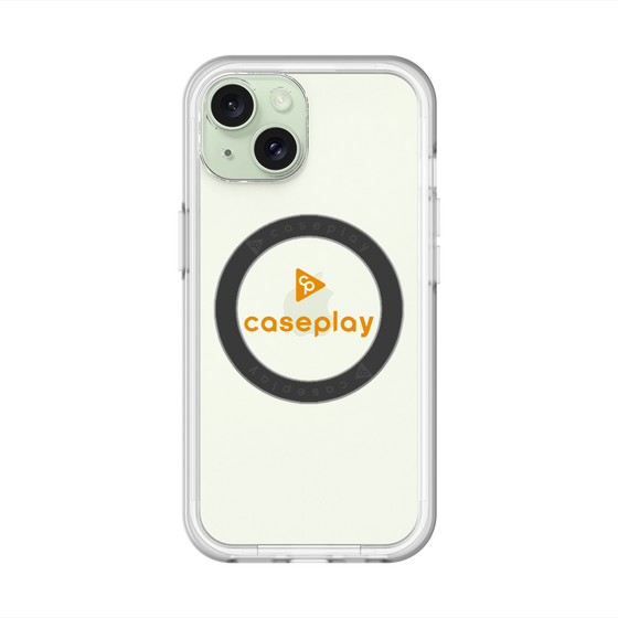 スリムプロテクションプレミアムケース with MagSafe［ オリジナル - caseplayロゴ - オレンジ/D ］
